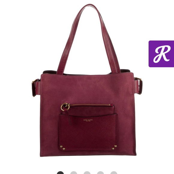 Henri Bendel Leather Trimmed Suede Tote - Picture 1 of 7